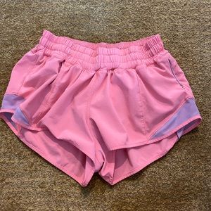 Pink lululemon shorts
